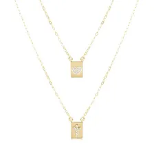 Colar Feminino Religioso Folheado A Ouro 18k Foto  mini 1