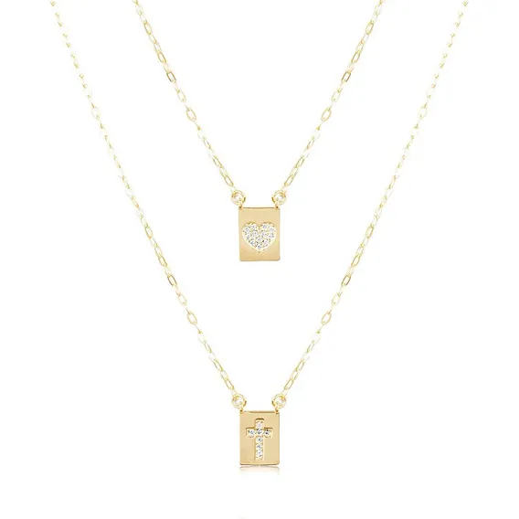 Colar Feminino Religioso Folheado A Ouro 18k Foto 1
