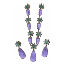 Colar Festa Madrinha Pedraria Lavanda Brcmaxi Semijoia Luxo! Foto mini 1