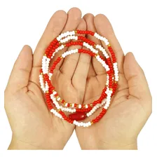 Colar Fio Umbanda Guia De Proteção Maria Navalha Cor Vermelho Foto mini 1