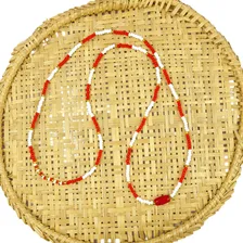 Colar Fio Umbanda Guia De Proteção Maria Navalha Cor Vermelho Foto mini 3