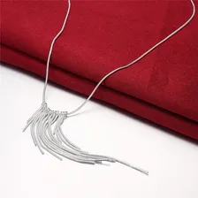 Colar Fios Elegante Vimi Banhado Prata Presente Namorados Cor Prateado Foto mini 2