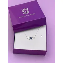 Colar Gargantilha Olho Grego Prata 925 Cor Prateado Foto mini 2