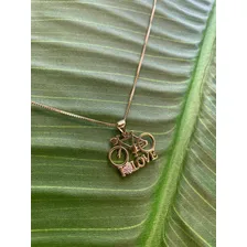 Colar Gargantilha Pingente Ciclista Bike Banhado À Ouro 18k Cor Dourado Foto mini  3