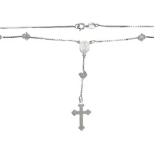 Colar Gargantilha Prata 925 Meio Ter莽o Zirc么nia Foto mini 3
