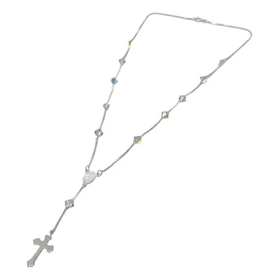 Colar Gargantilha Prata 925 Meio Ter莽o Zirc么nia Foto 1