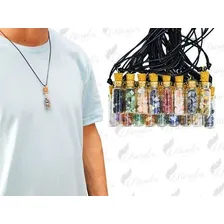 Colar Garrafinha Cascalhos De Pedra Atacado 25 Peças Cor Preto Foto mini 1