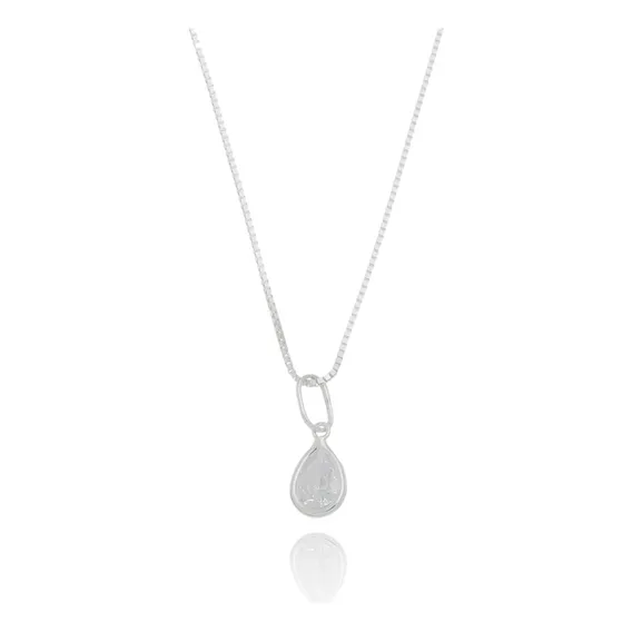 Colar Gota Cristal De Prata 925 Foto 1