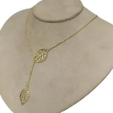 Colar Gravatinha Dourado Ou Prata Folha Foto mini 2