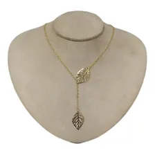 Colar Gravatinha Dourado Ou Prata Folha Foto mini 1