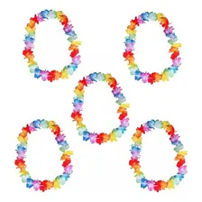 Colar Havaiano Colorido Festas Fantasia Carnaval Kit 12 Unid Foto mini  3