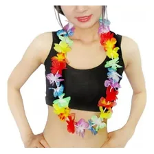 Colar Havaiano Colorido Festas Fantasia Carnaval Kit 12 Unid Foto  mini 1