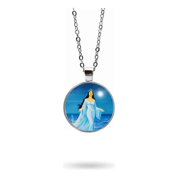 Colar Iemanjá Rainha Do Mar Do Candomblé Mãe D'água Unissex Cor Design 01 Foto 1