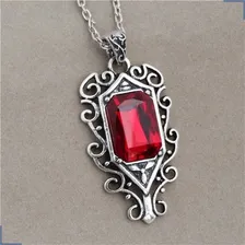 Colar Instrumentos Mortais Isabelle Lightwood Shadowhunters Cor Vermelho Foto mini  3