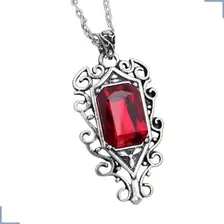 Colar Instrumentos Mortais Isabelle Lightwood Shadowhunters Cor Vermelho Foto  mini 1