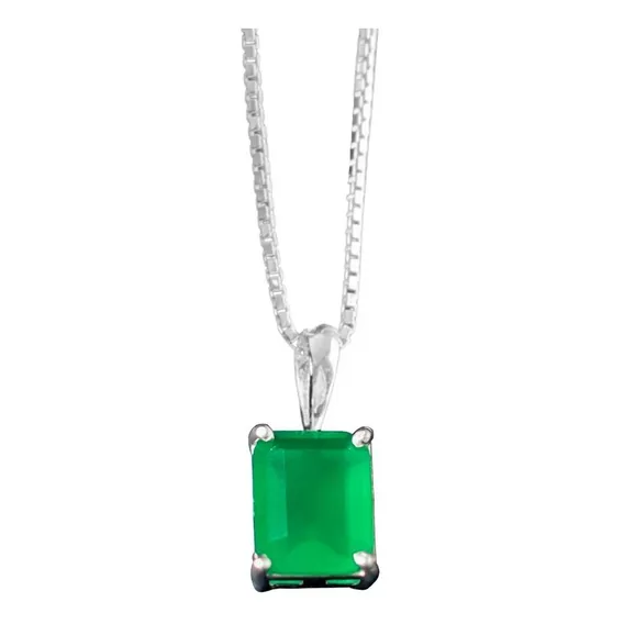 Colar Jade Masculino Corrente + Pingente Cor Verde Foto 1