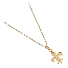 Colar Letras Flor De Lis Formatura Folheada A Ouro 18k. Cor Dourado Unidades Por Kit 1 Foto mini 2