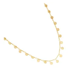 Colar Longo Medalhinhas Folheado A Ouro 18k Cor Dourado Foto mini 2