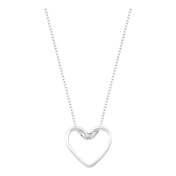 Colar Lummi Commerce Colar Feminino Colar Feminino de 45cm feito de prata - prata 925 prateado Foto 1