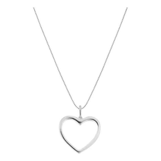 Colar Lummi Commerce Colar Feminino Prata 925 de 45cm feito de prata 925 legítima original - prata 925 legítima original prateado Foto 1