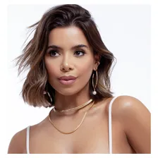 Colar Malha Oca Fina 3mm Banhado A Ouro 18k Foto mini 3
