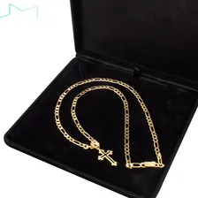 Colar Masculino Crucifixo Cruz Banhado Ouro 18k Estilo 3 X 1 Foto  mini 1
