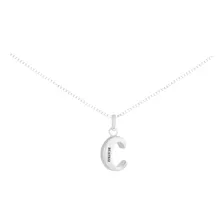 Colar Masculino Letra Inicial Nome Personalizado Prata 925 Foto mini 2