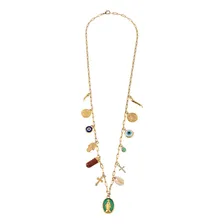 Colar Masculino Pendant Dourado Foto mini 1