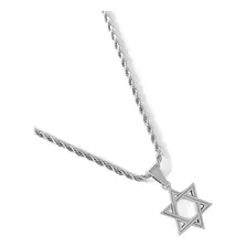 Colar Masculino Pingente Estrela De Davi Aço Prata Imperium Cor Prateado Foto mini 2