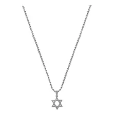 Colar Masculino Pingente Estrela De Davi Aço Prata Imperium Cor Prateado Foto mini 1