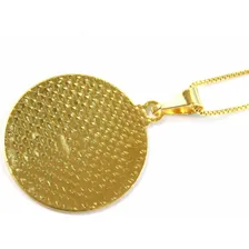 Colar Medalha Ave Maria Banhado A Ouro 18k Cor Dourado Foto mini 4