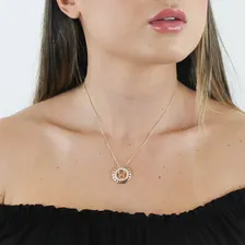 Colar Menina Filha Com Pedras Zirc么nias Banhado Ouro 18k Foto mini 3