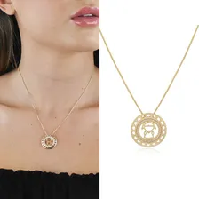 Colar Menina Filha Com Pedras Zirc么nias Banhado Ouro 18k Foto mini 2