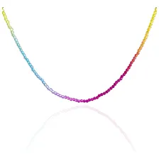 Colar Mini Cristal Colors Banho Ouro Foto mini 1