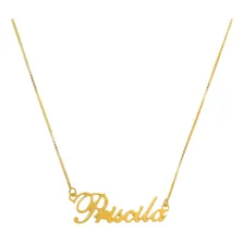 Colar Nome Personalizado Semijoia Banho Ouro 18k Cor Dourado Foto  mini 1