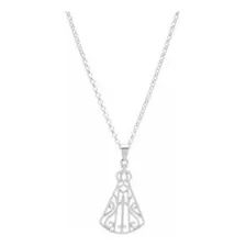 Colar Nossa Senhora Aparecida Folheada A Prata Cor Dourado Foto mini 1