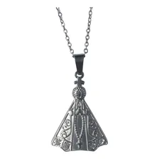Colar Nossa Senhora Aparecida Prata Aço Inox - Unissex Foto mini 1