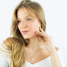 Colar Nossa Senhora Aparecida Semi Joia Banhado Ouro 18k Foto mini 2
