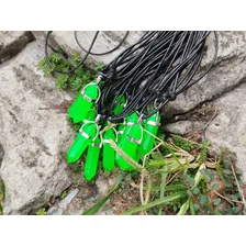 Colar Obelisco Verde Neon Palmeiras Brilha Atacado 12 Peças Foto mini 4