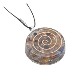 Colar Orgonite Pedras Resina Cobre Amplitude Cristais Mistos Foto mini 2