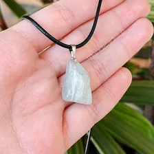 Colar Pedra Cristal Natural Água Marinha Signos Peixes 347 Foto mini 3
