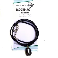 Colar Pedra Cristal Natural Hematita Signos Escorpião 886 Foto mini 2