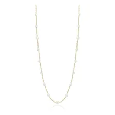 Colar Pérolas Em Ouro Amarelo 18k - 45 Cm Foto  mini 1