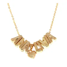 Colar Personalizado Nome Com Letras Folheado A Ouro 18k Cor Dourado Foto  mini 1