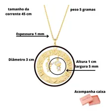 Colar Pingente Mandala Menino E Menina Banhado À Ouro 18k Foto mini  2
