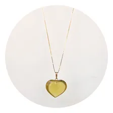 Colar Ponte Vecchio Joias Feminino Colar Em Ouro 18k Green Gold Em Coração De 45cm Feito De Ouro 18k - Colar Em Ouro 18k Amarelo Foto  mini 1