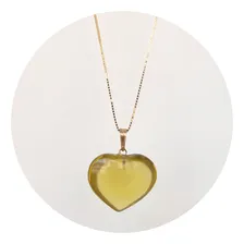 Colar Ponte Vecchio Joias Feminino Colar Em Ouro 18k Green Gold Em Coração De 45cm Feito De Ouro 18k - Colar Em Ouro 18k Amarelo Foto mini  2