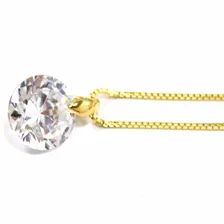 Colar Ponto De Luz Zirc么nia Banhado Em Ouro 18k Cor Dourado Foto mini 2