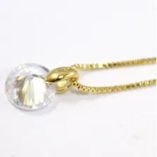 Colar Ponto De Luz Zirc么nia Banhado Em Ouro 18k Cor Dourado Foto mini 3