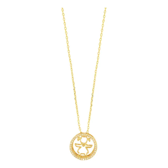 Colar PRI ACESSORIOS Colar Feminino Colar com Pingente feito de colar banho de ouro 18k - banhado a ouro dourado Foto 1